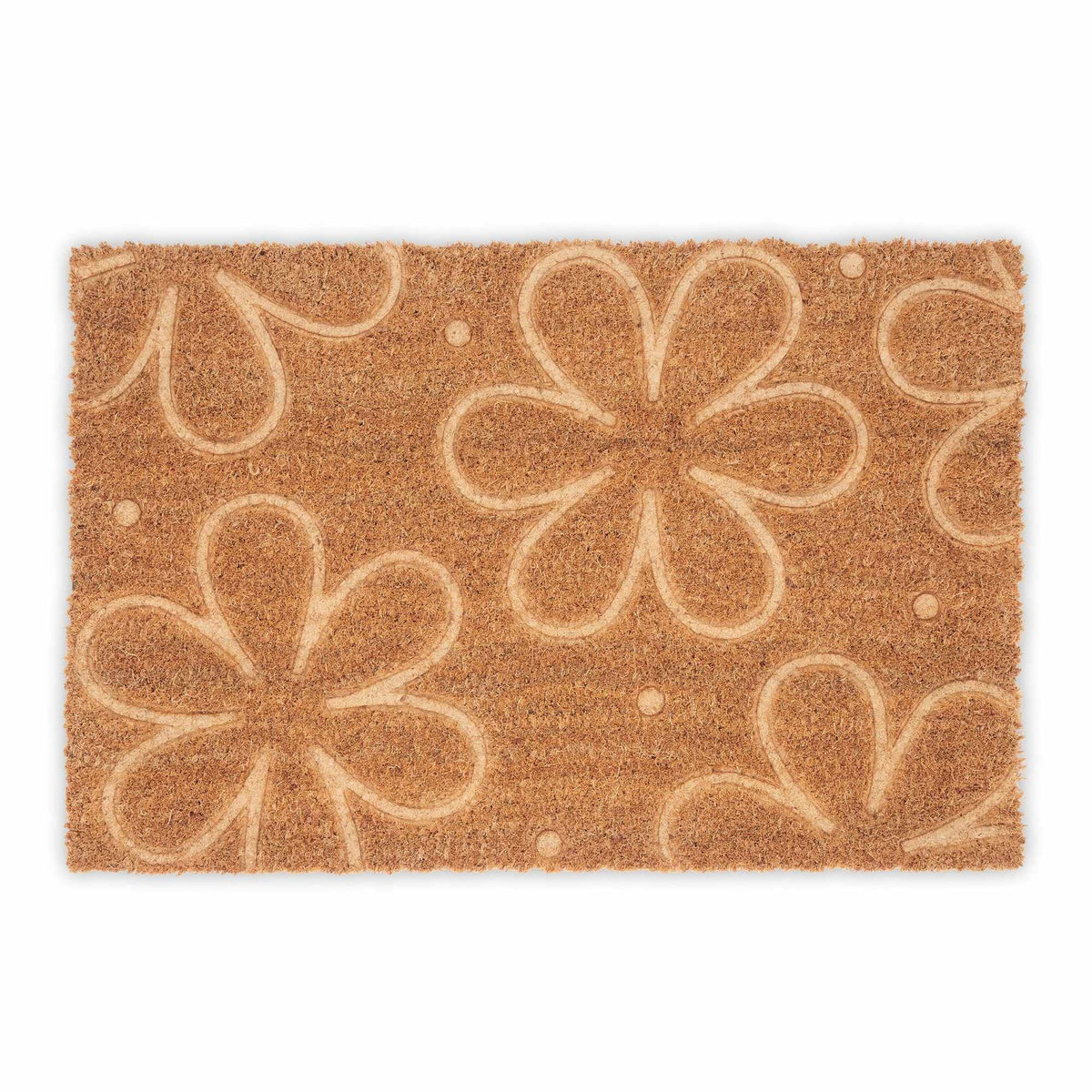 Door mat coconut flowers