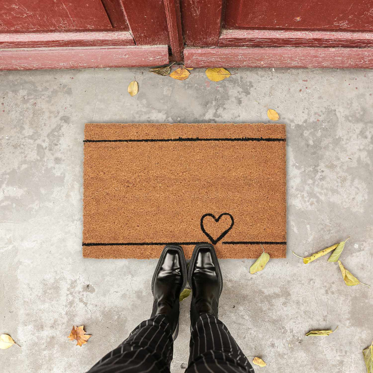 Door mat coconut heart