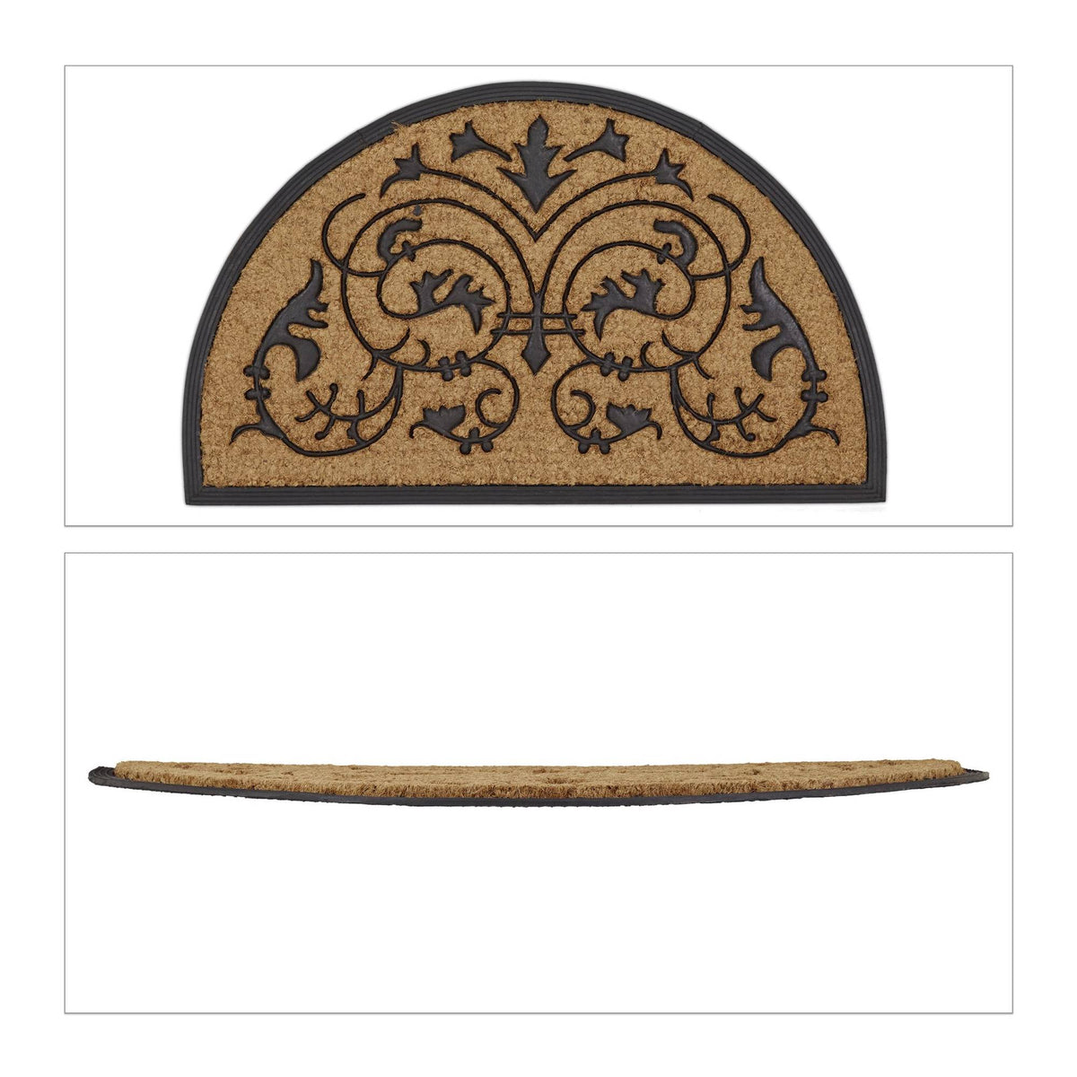Door mat coconut semicircular 60x100 cm