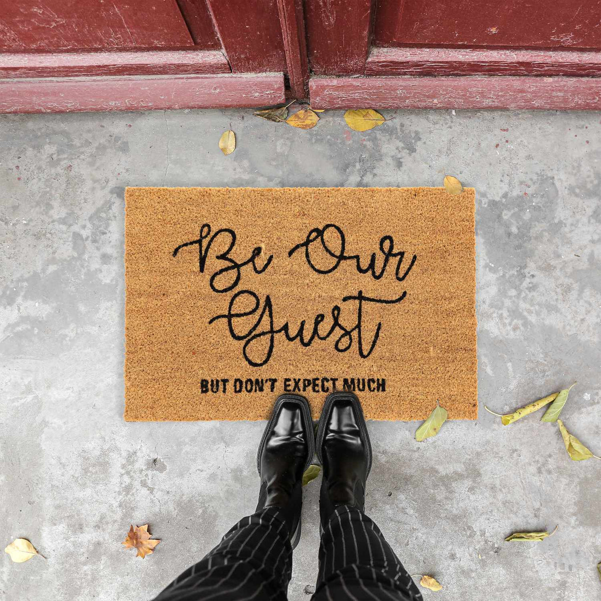 Doormat in coconut "Be Our Guest