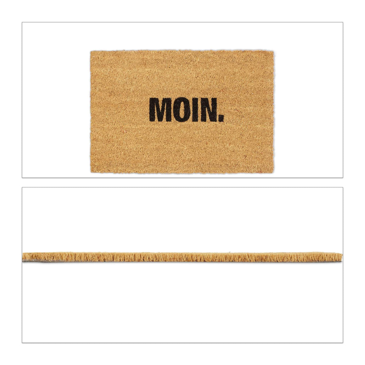 Door mat in coconut "Moin."