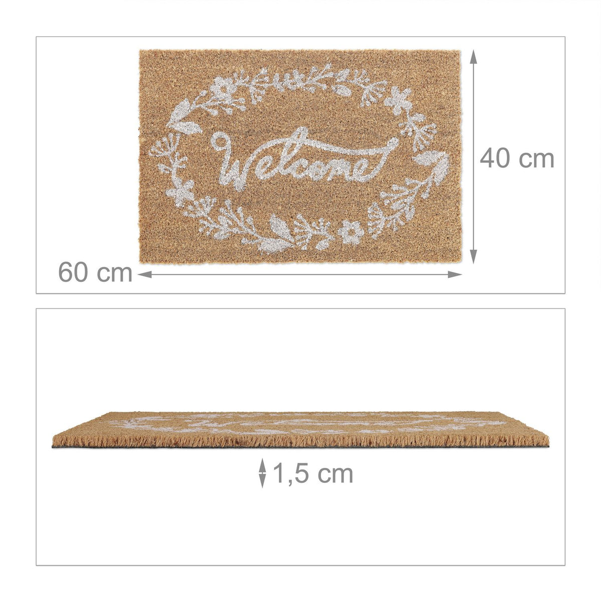 Door mat in coconut "Welcome".