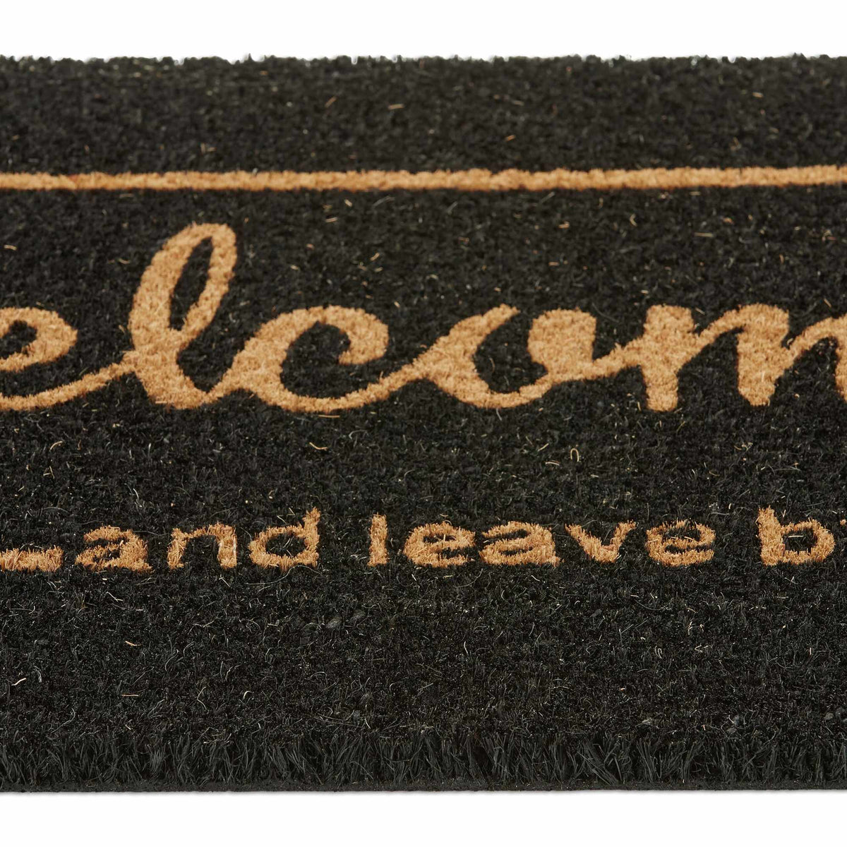 Door mat in coconut "Welcome and leave 9