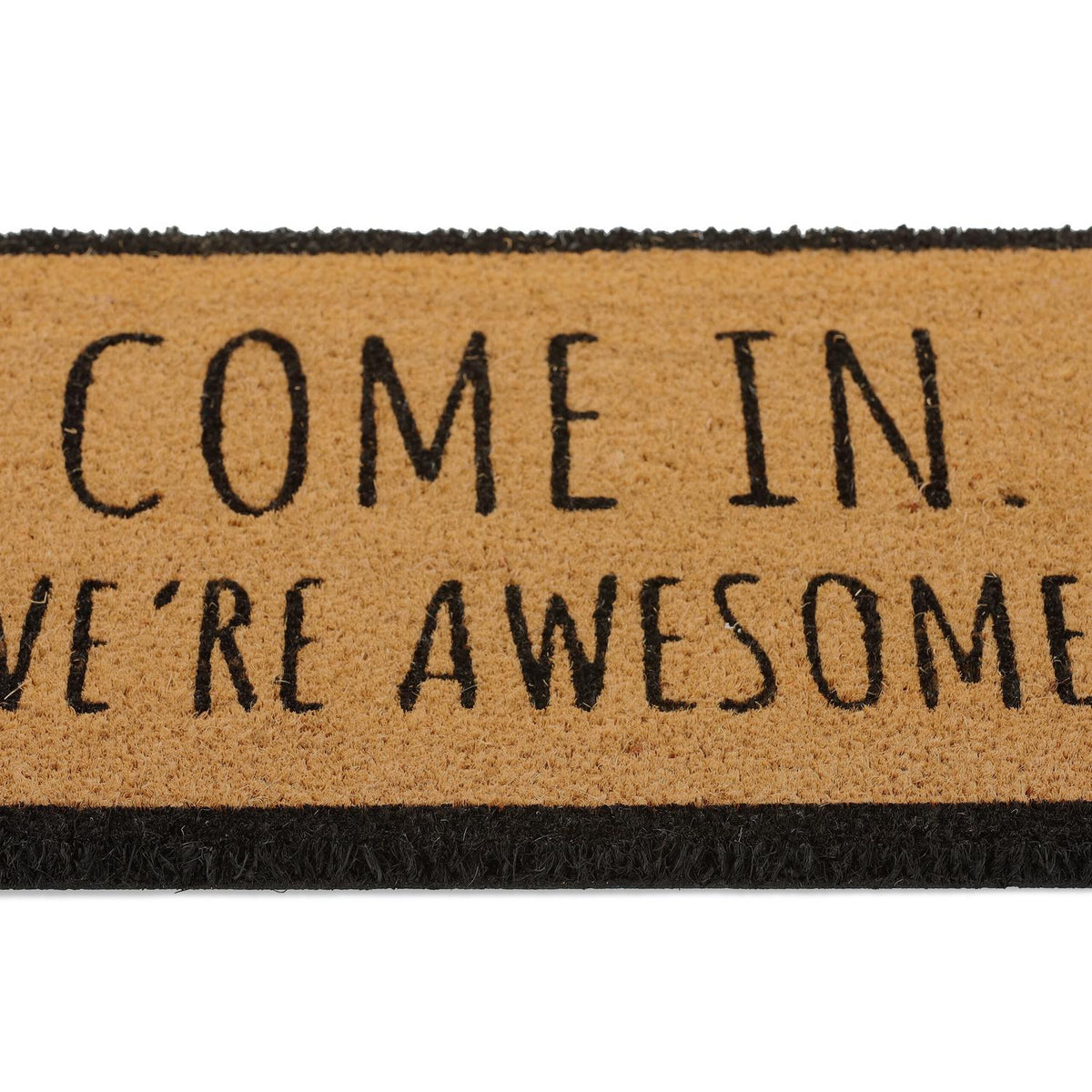 Door mat in coconut with sayings