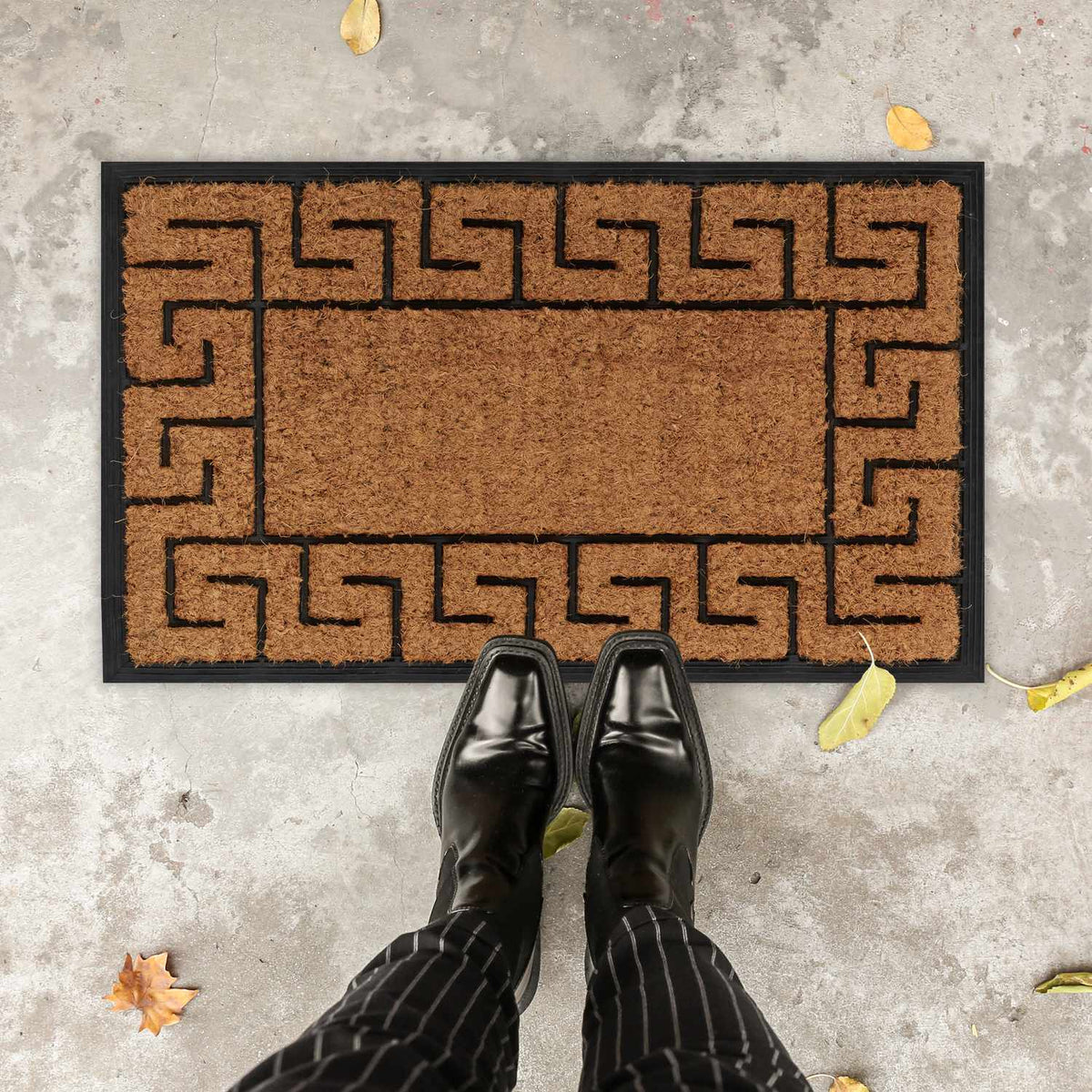 Door mat rubber & coconut pattern