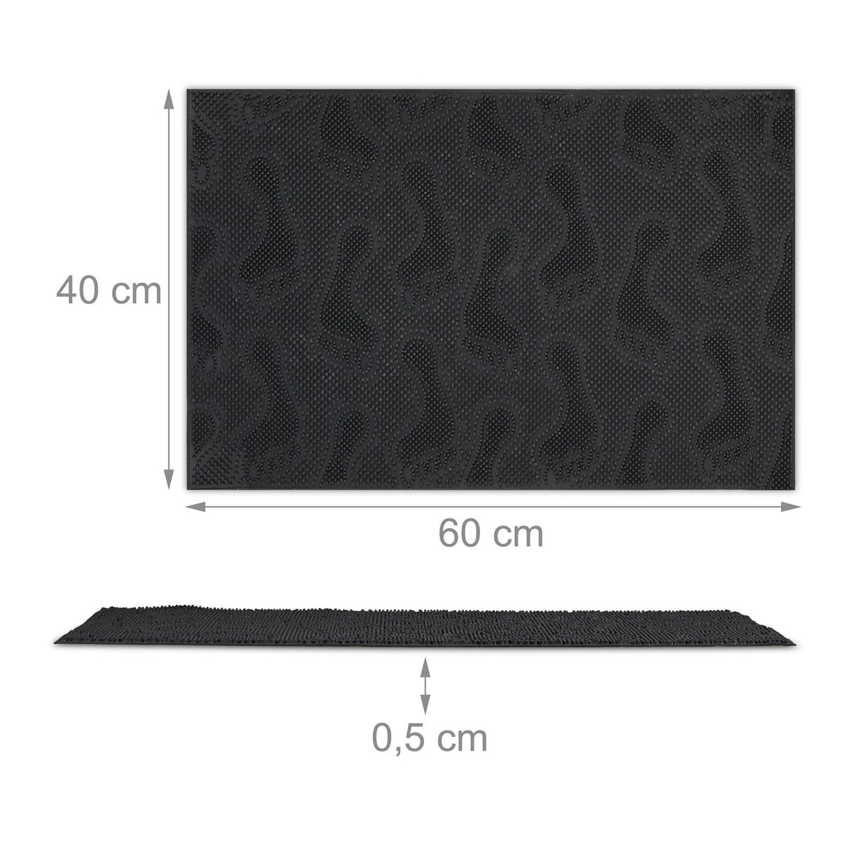 Door mat rubber design footprint