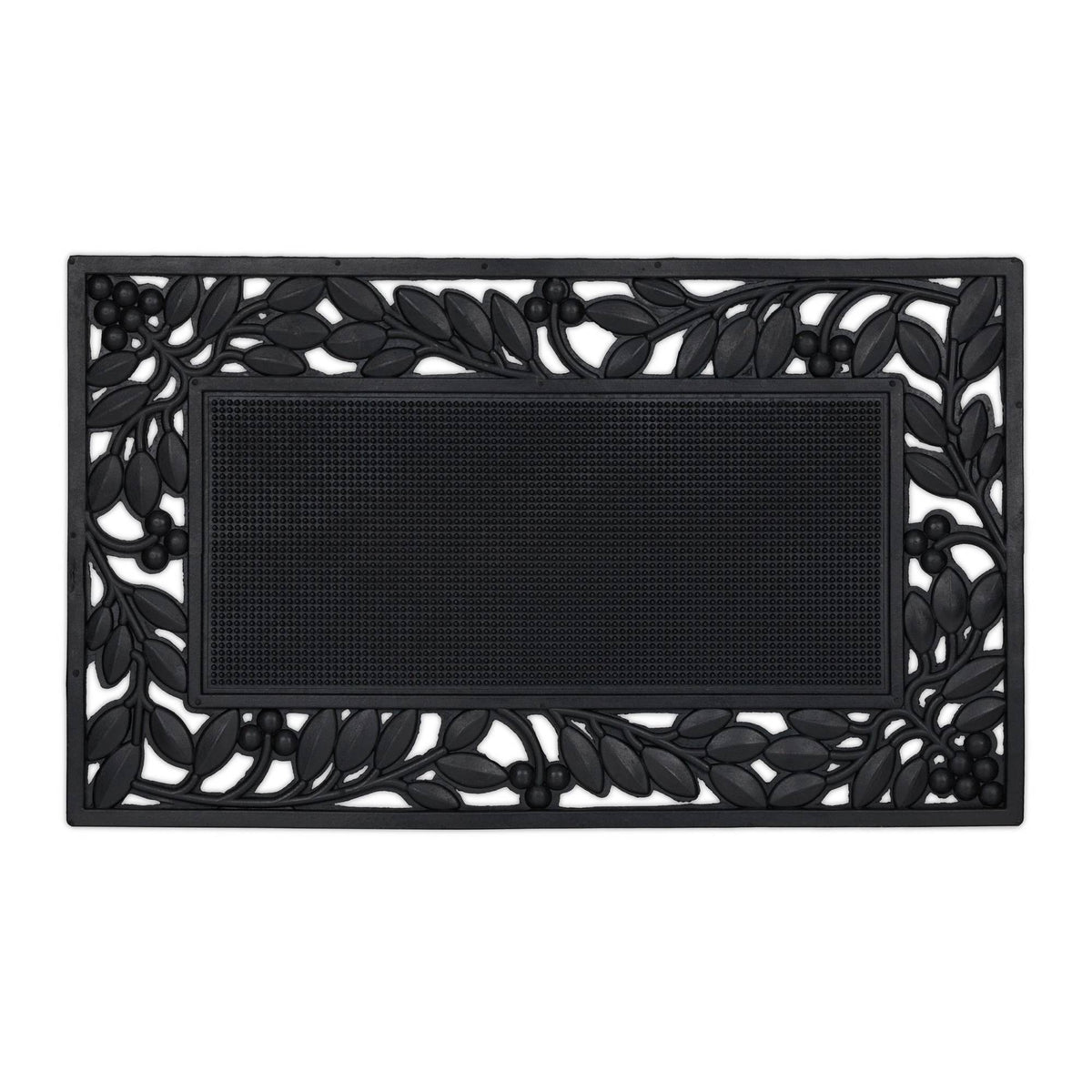 Door mat rubber leaf motif