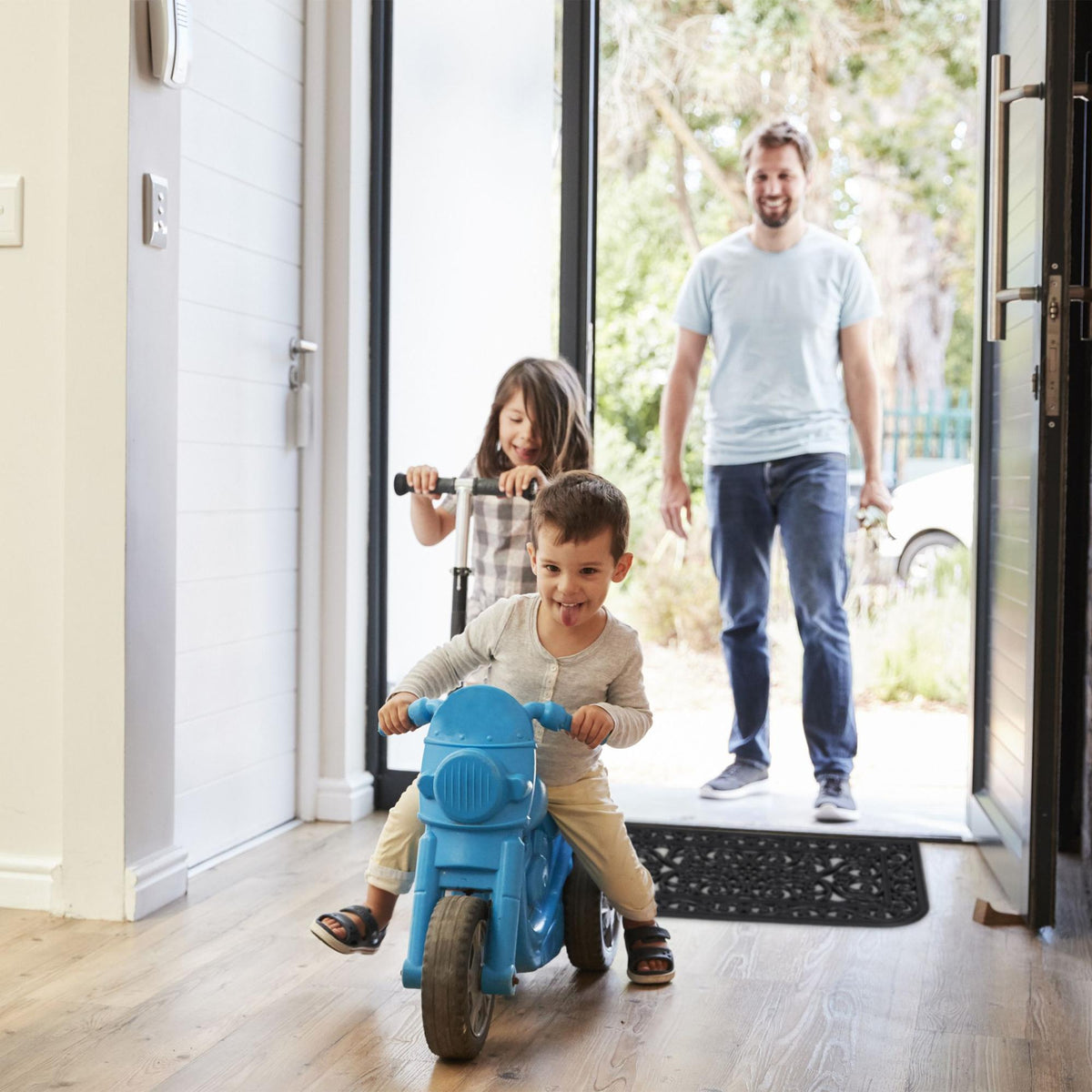 Door mat rubber with ornaments