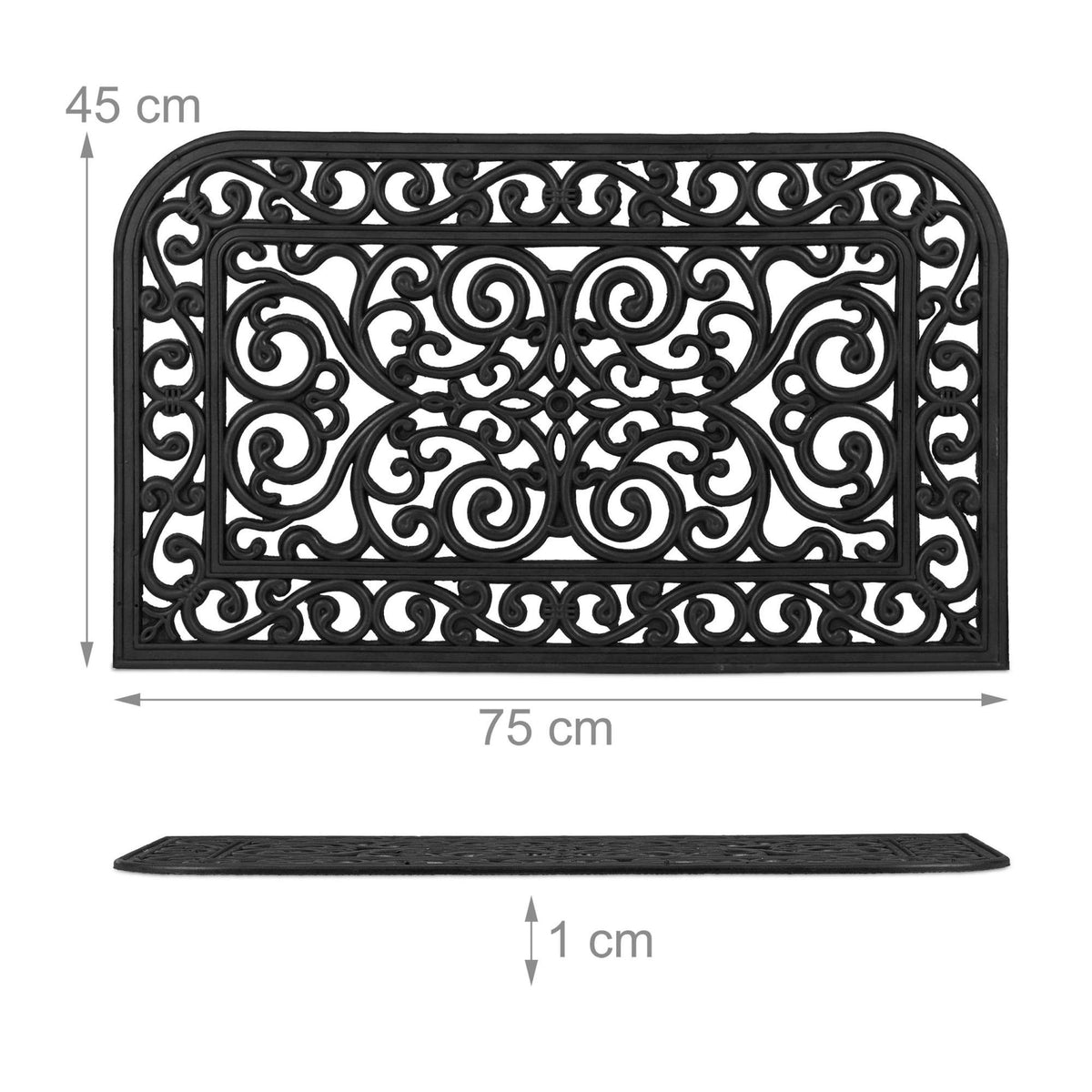 Door mat rubber with ornaments