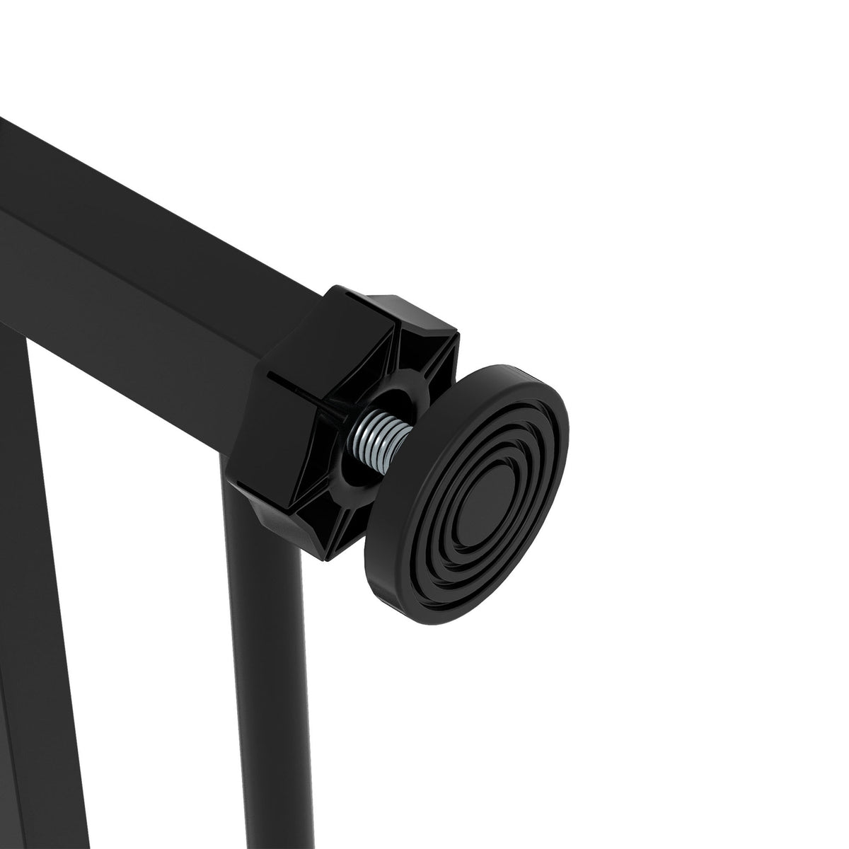 Door safety gate for dogs, barrier gate, 74-80 cm, stair gate for pets, dog gate including various extensions, protective gate without drilling, metal, plastic, black |