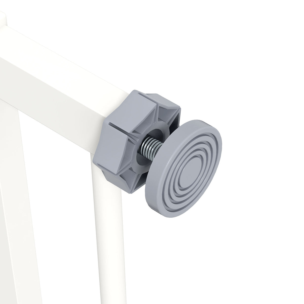 Door safety gate for dogs, barrier gate, 74-80 cm, stair gate for pets, dog gate, protective gate without drilling, metal, plastic, white