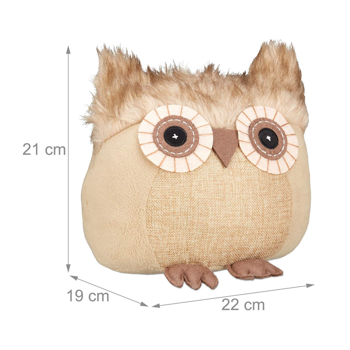 Door stop Owl brown