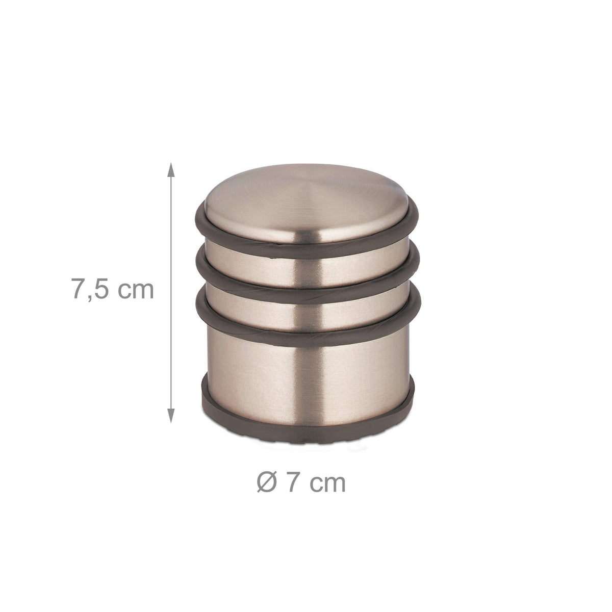 Door stop in stainless steel and bronze