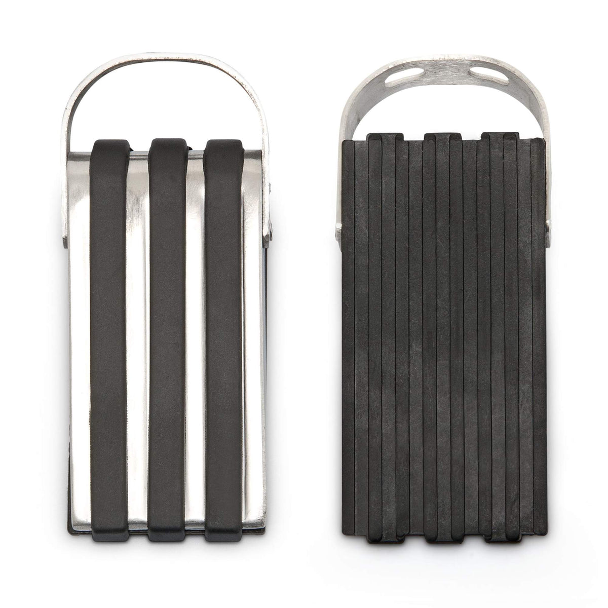 Door stop stainless steel set of 2 rubberized