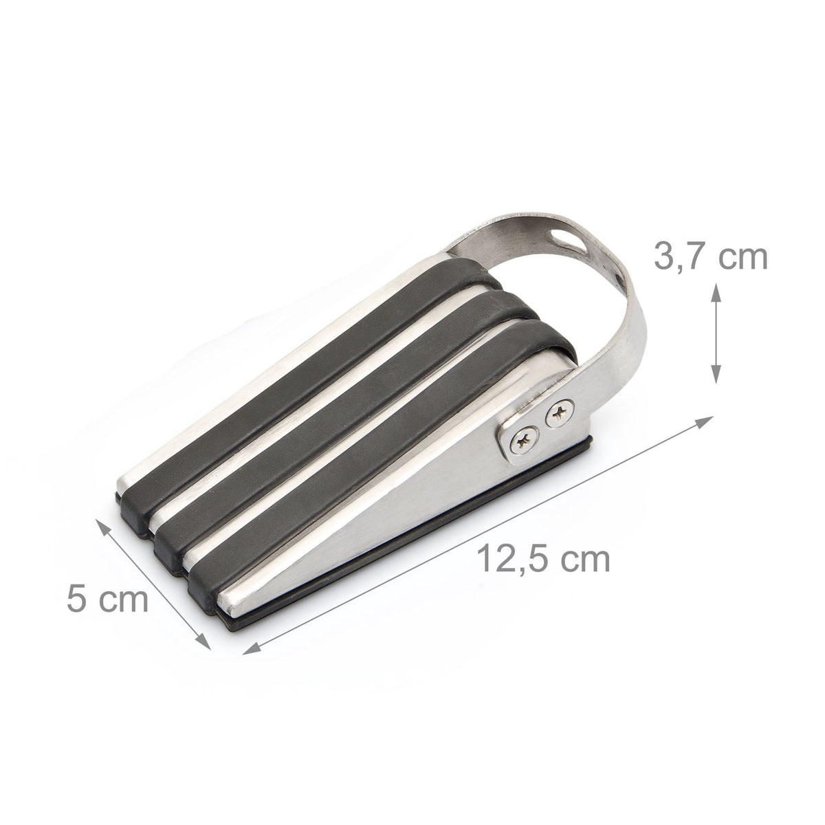 Door stop stainless steel set of 2 rubberized