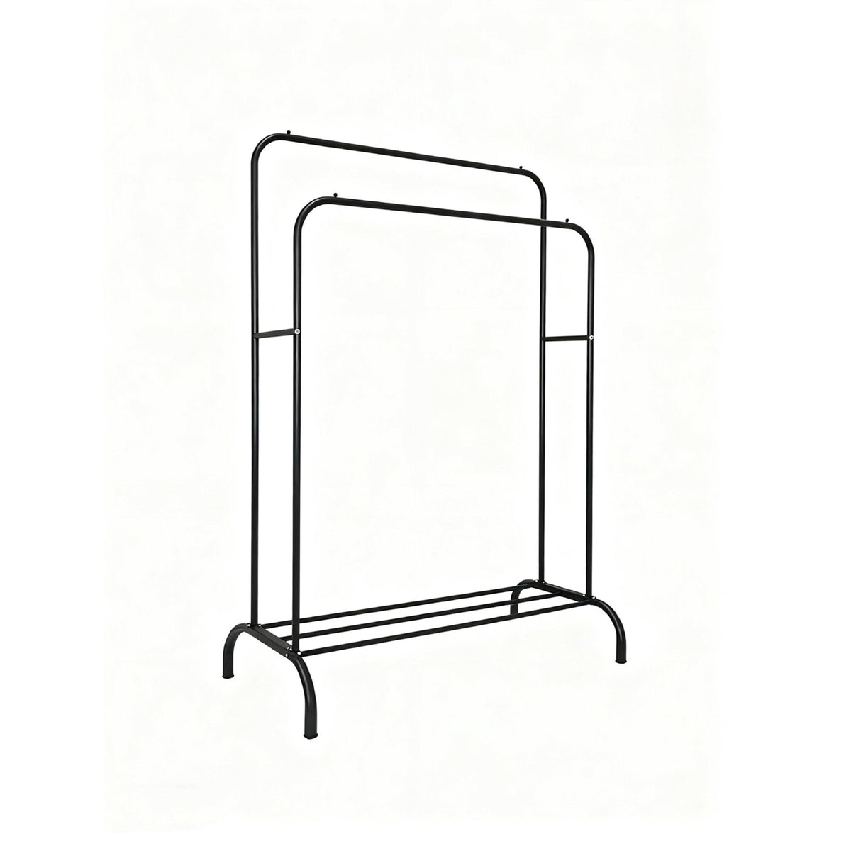 Double Clothes Rail with Shelf – Metal, Freestanding