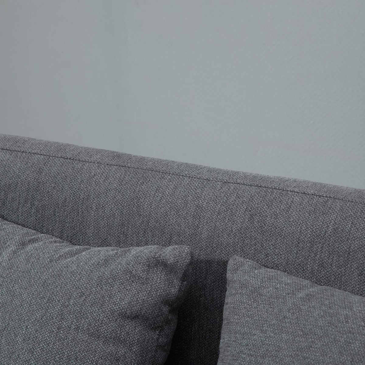 Double Sofa Loveseat With Cushion, Adjustable Footrests, Velvety Polyester, Rubberwood, Foam, 2 Seater, Fabric Cover