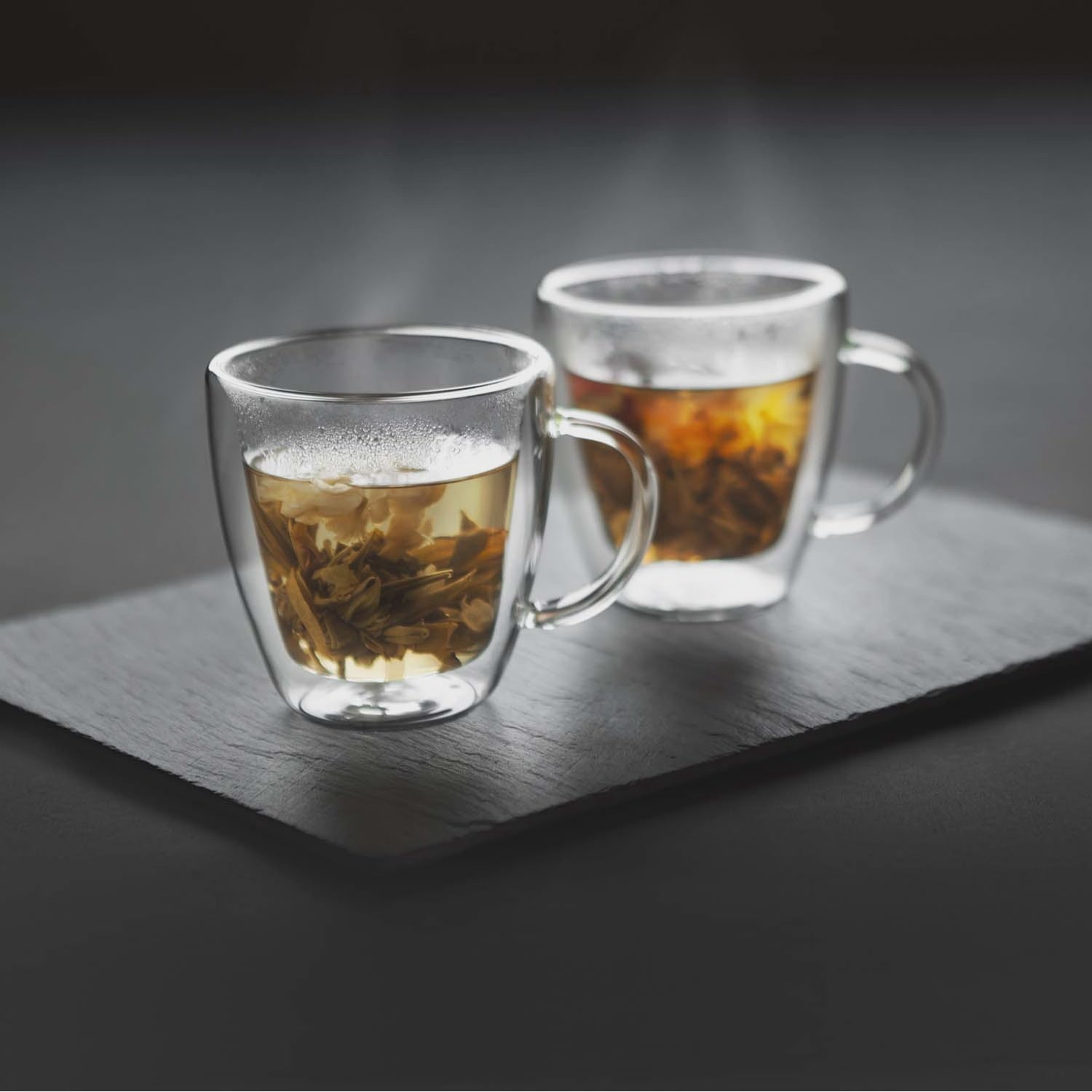 Double-Walled Glass Coffee Cups, 25 cl, Set of 2