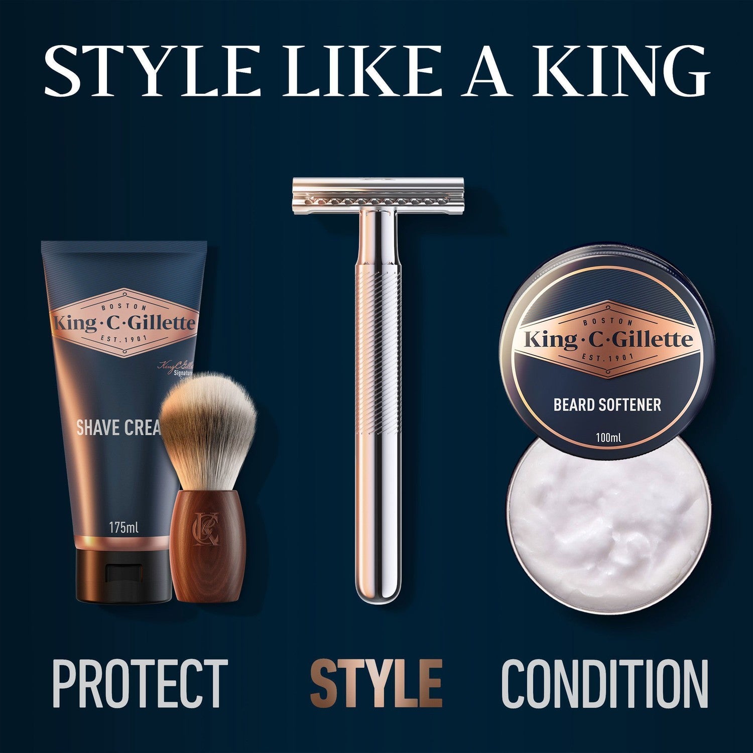 Double coated Safety razor + 5 razor blades