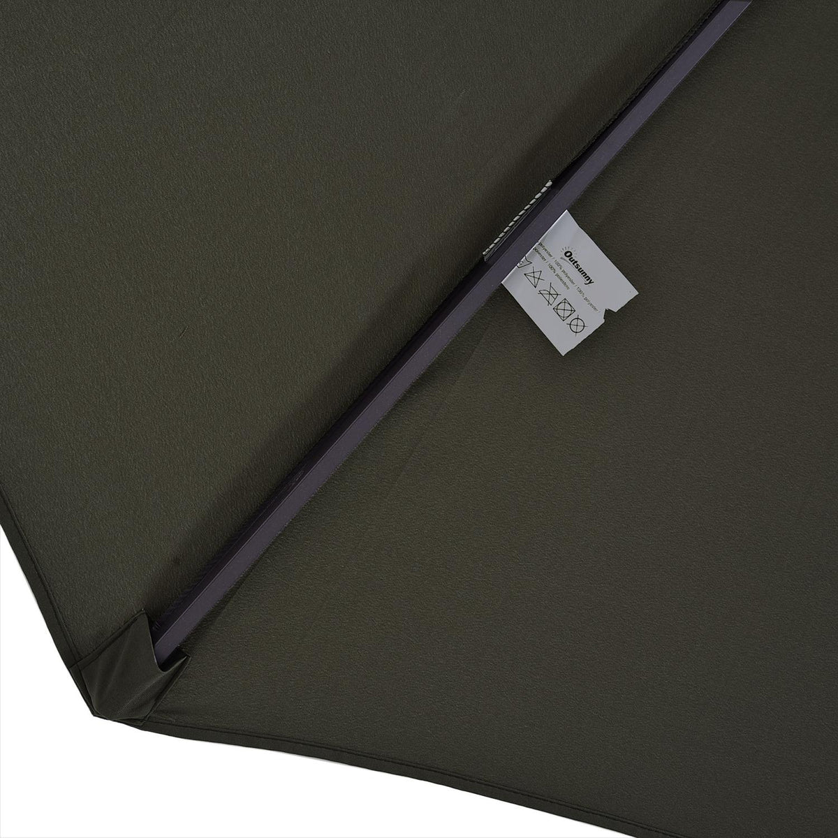 Double parasol garden umbrella with hand crank, grey, oval, 460 x 270 x 240 cm