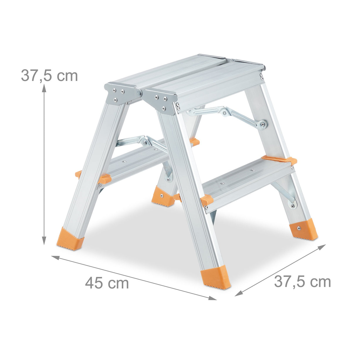 Double-sided aluminum stepladder