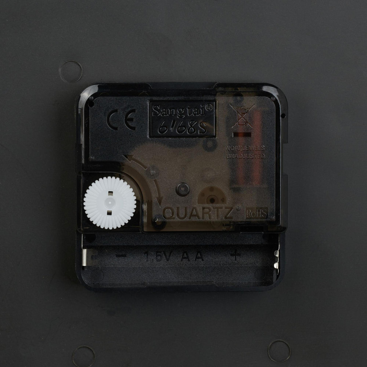 Double-sided station clock in black