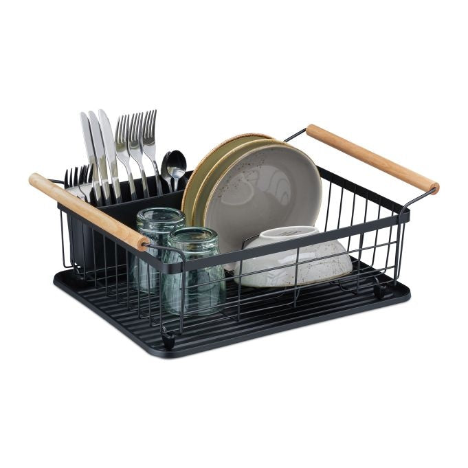 Drain stand with wooden handle