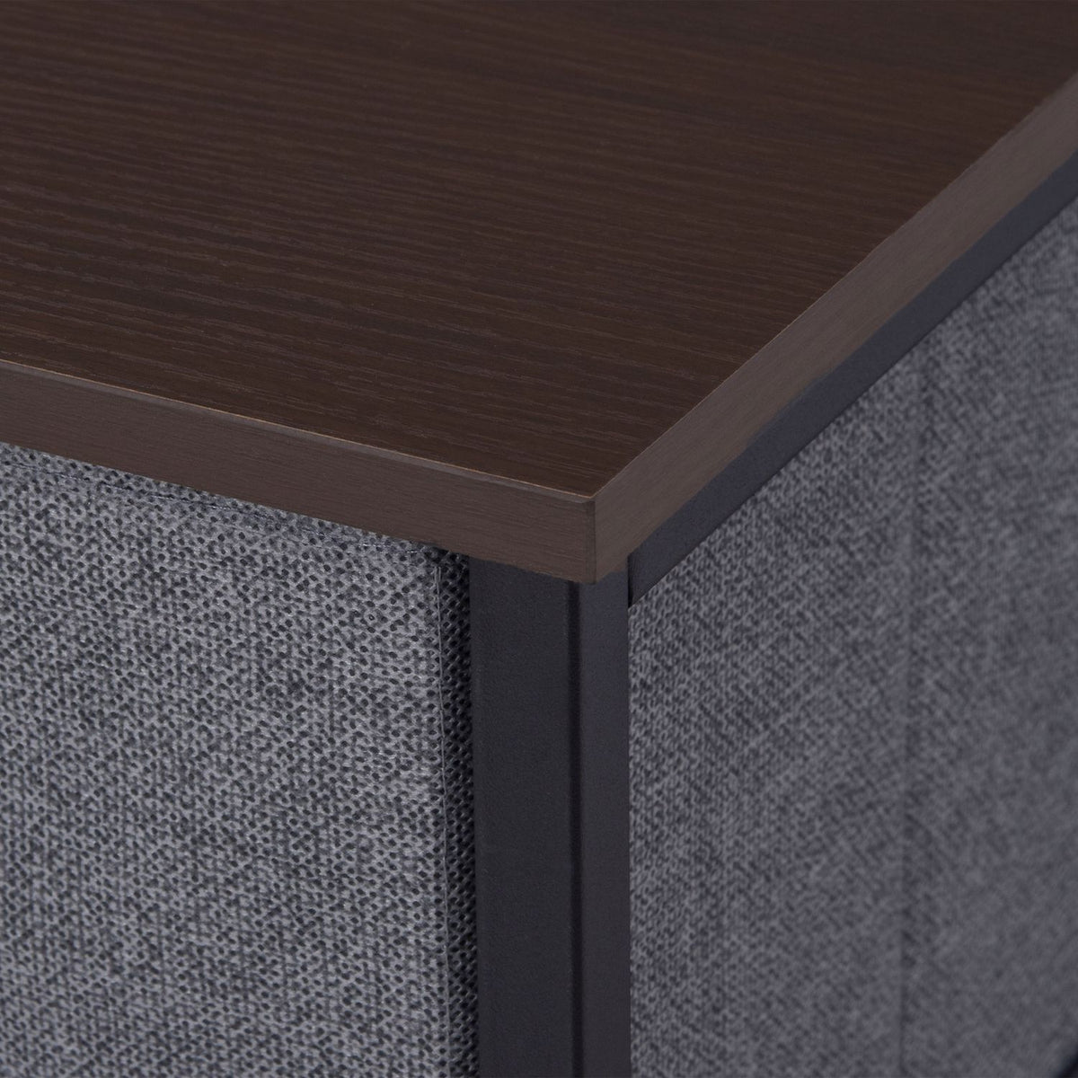 Drawer Cabinet Storage Cabinet 7 Foldable Fabric Drawers Metal Frame Wood Look Non-Woven Fabric Gray 63.5X30X71Cm