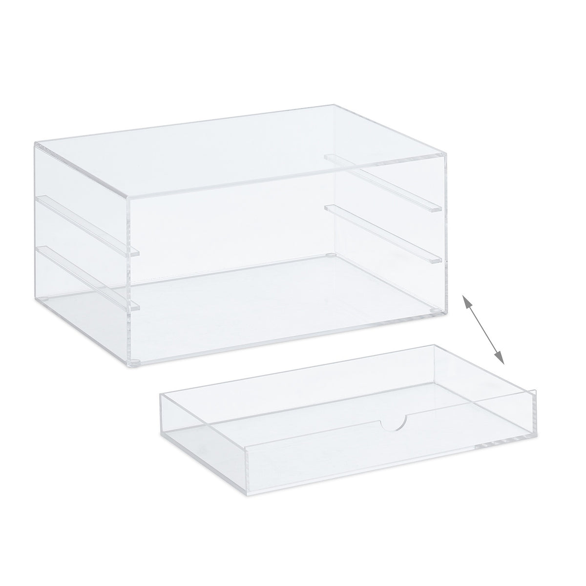 Drawer box in acrylic