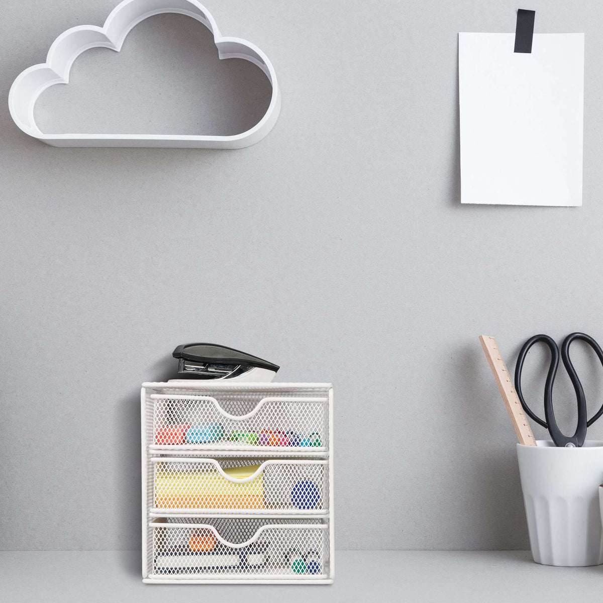 Drawer box with 3 compartments