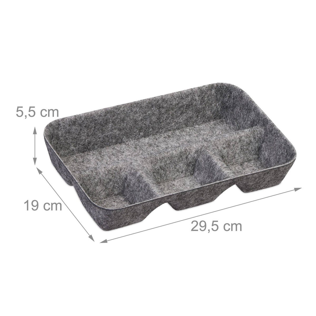 Drawer divider made of felt