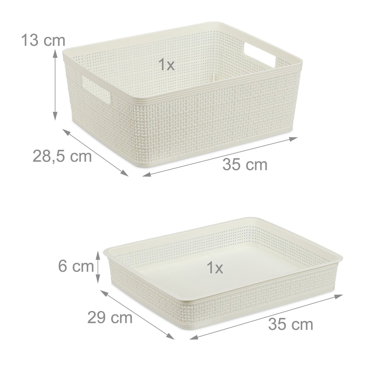 Drawer organizer in the 10-piece set