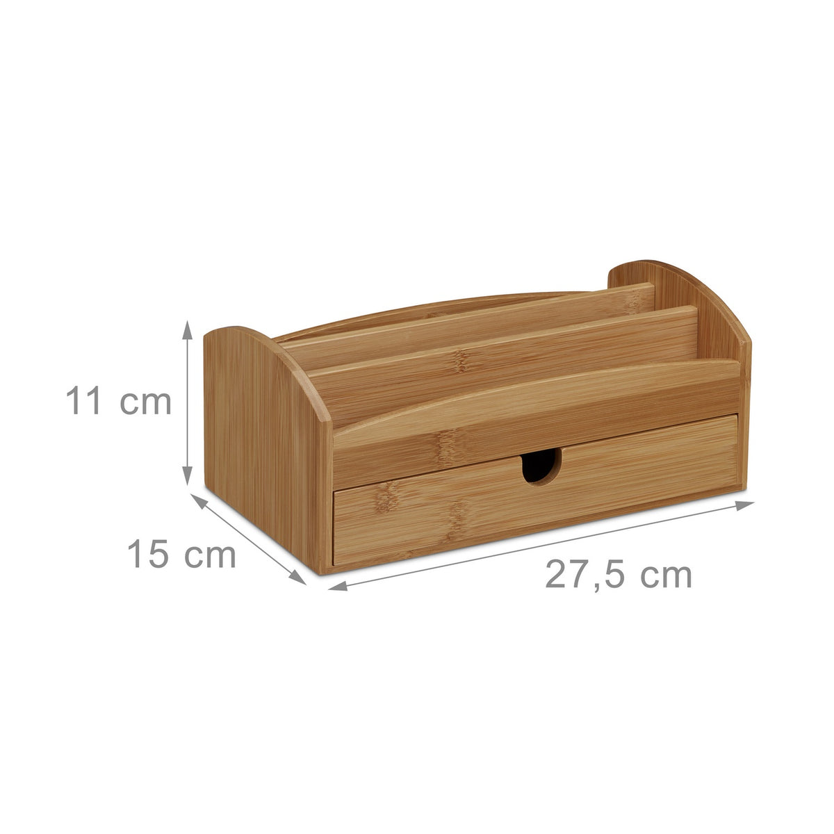 Drawer storage for desks in bamboo