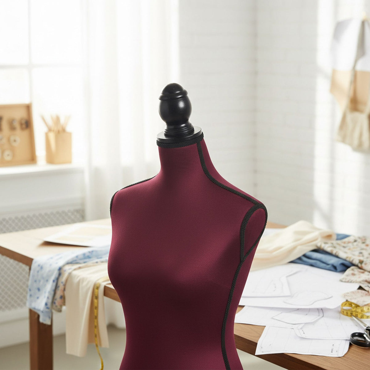 Dress Form with Stand, Velvet, Adjustable, Size 36/38