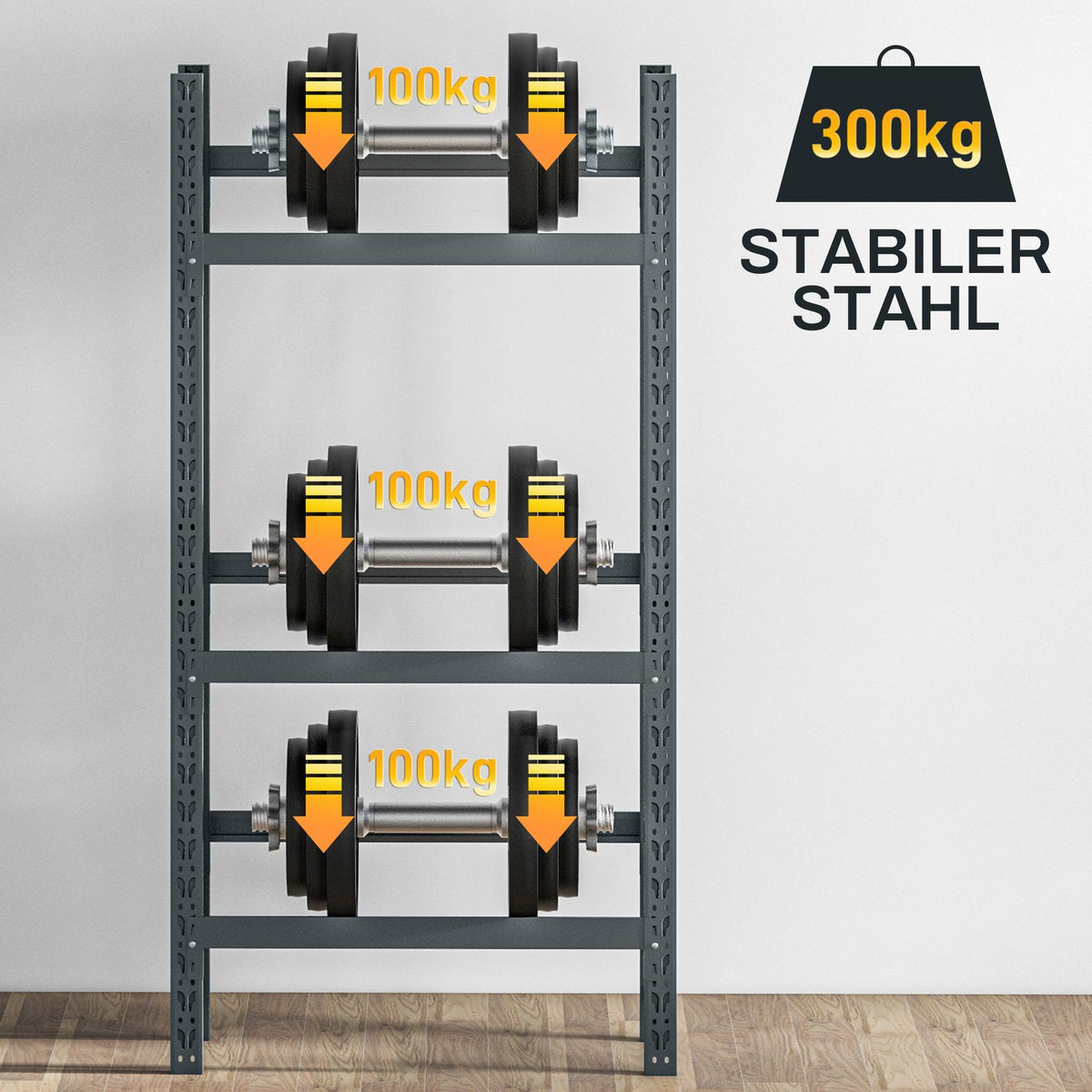 Drinks crate rack for 6 crates, free-standing with 3 adjustable levels, 80 x 30 x 160 cm, gray steel, ideal for kitchen & pantry