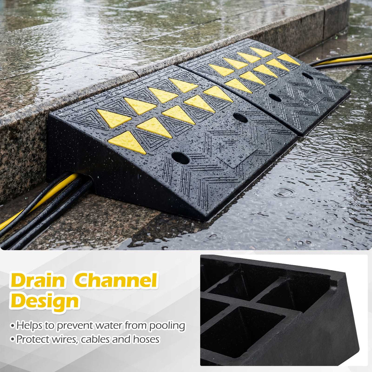 Driveway Threshold Curb Ramps, Set of 2, 5–6 in Rise