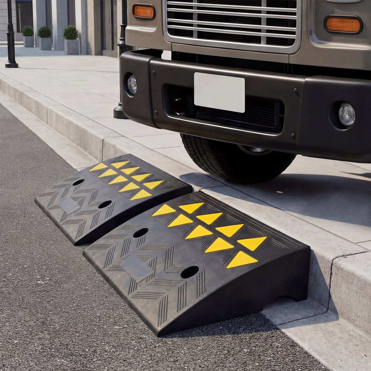 Driveway Threshold Curb Ramps, Set of 2, 5–6 in Rise