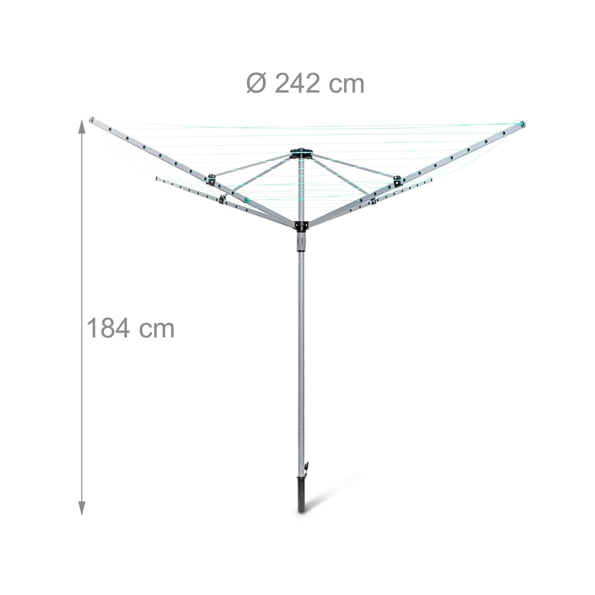 Dryer with 49m washing line & ground anchor