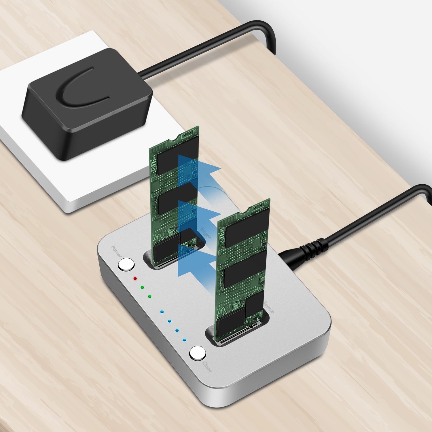 Dual M.2 NVMe SSD docking station USB 3.2 Gen 2