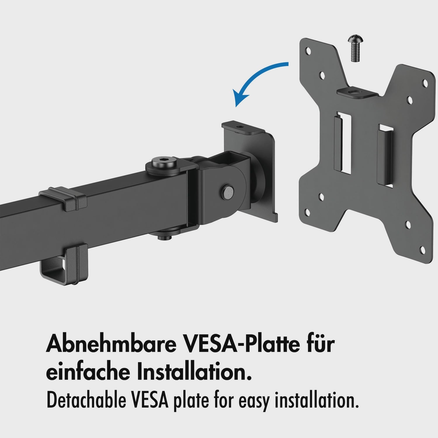 Dual Monitor Mount 17-32" Adjustable Arms, Black