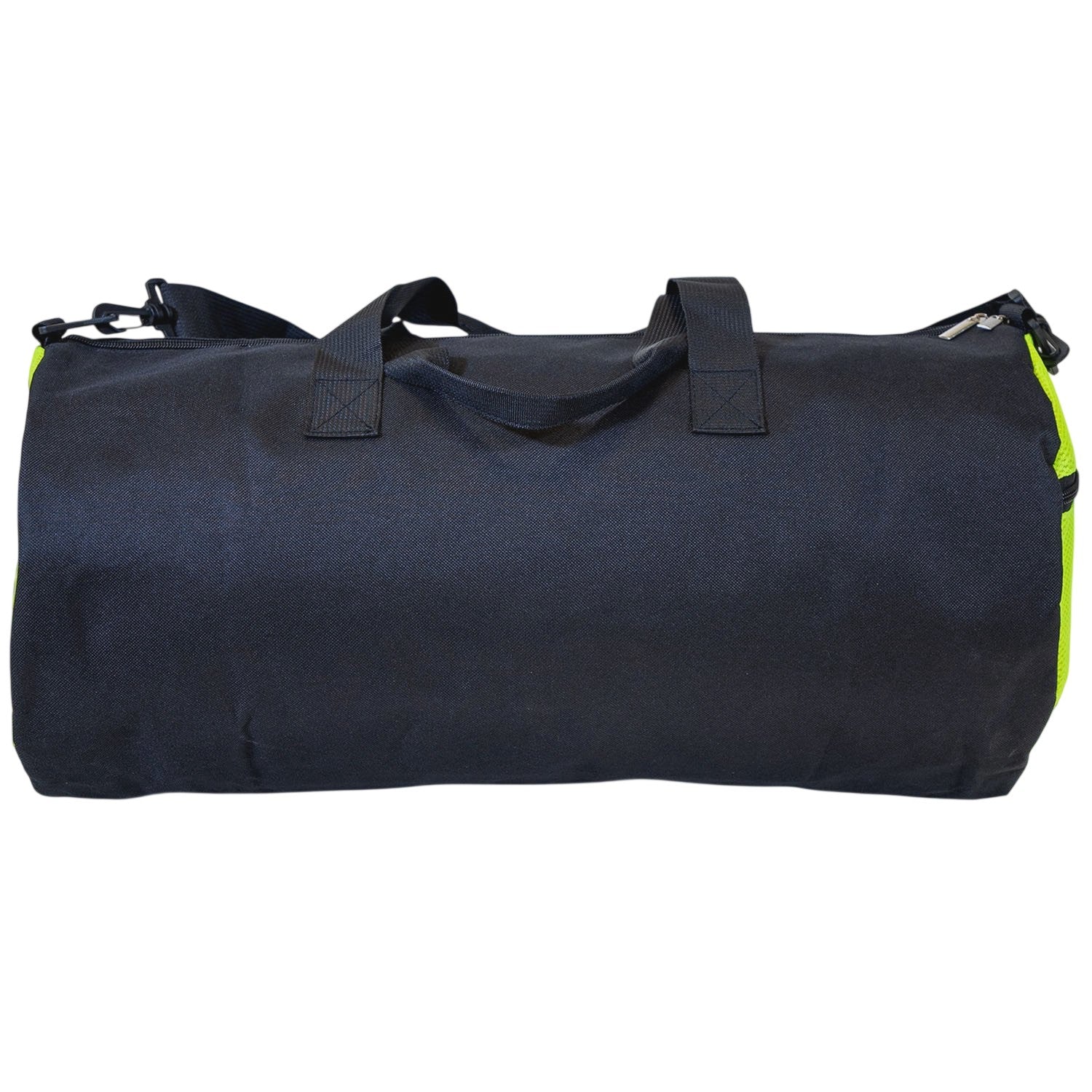 Duffel Bag 50x25 cm Black/Yellow, Durable Travel Gym Bag