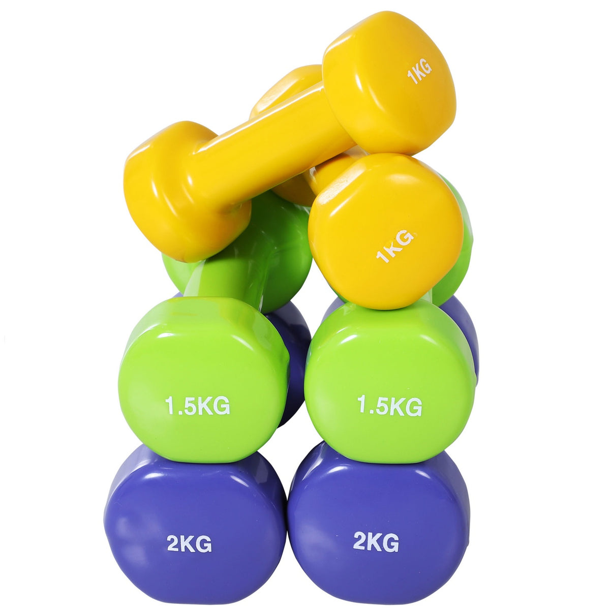 Dumbbell Set Dumbbell Set with Case 4 Pairs of Dumbbells 05 1 15 2 kg Portable for Home and Gym Iron Plastic