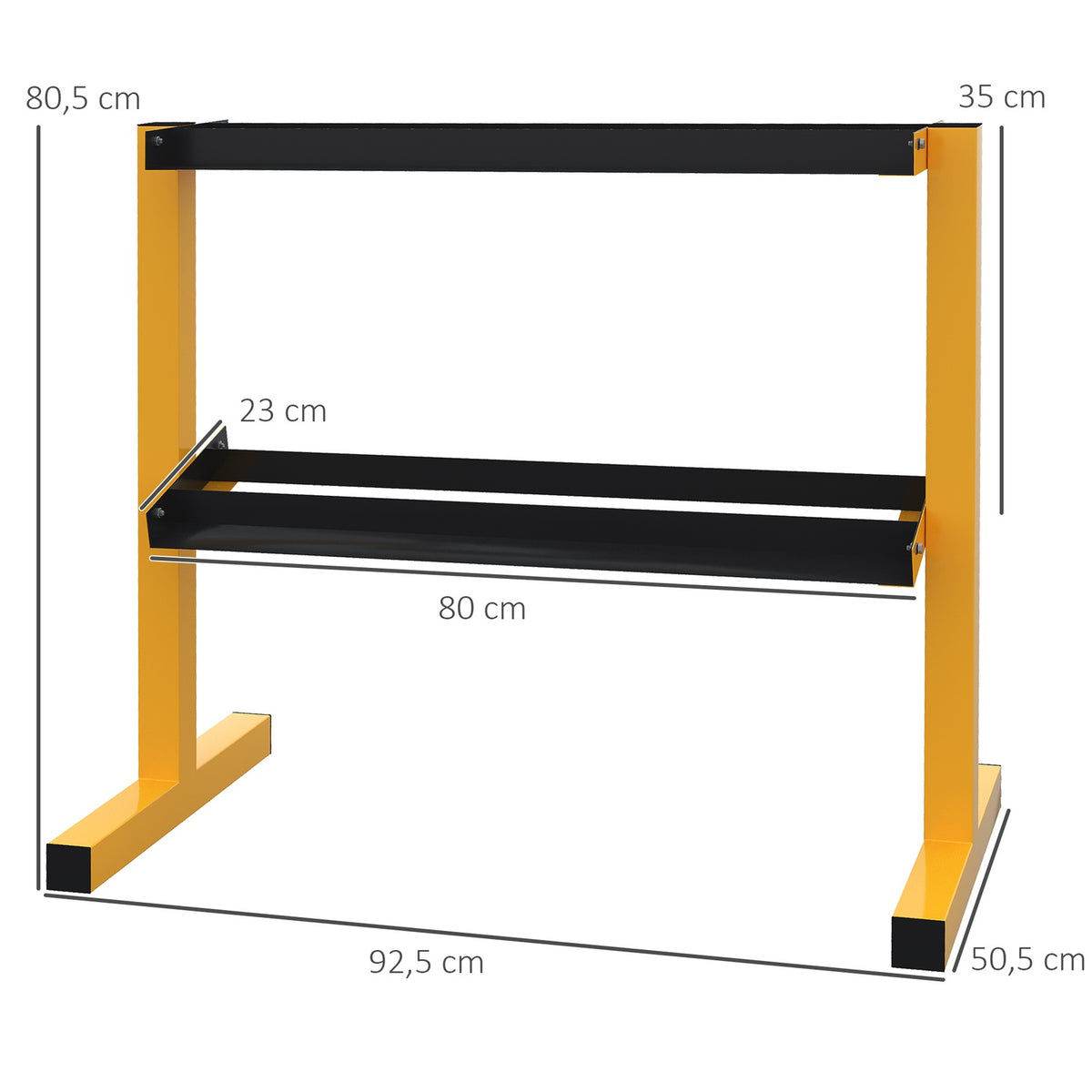 Dumbbell Stand, 2-Tier Dumbbell Rack, Dumbbell Rack Can Hold Up To 270 Kg, Weight Holder For Weight Lifting, Strength Training