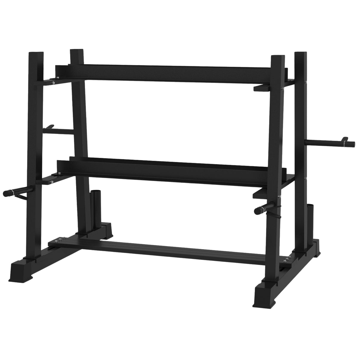 Dumbbell Stand 3 Levels Up To 200 Kg Steel Black 131X75X80 Cm