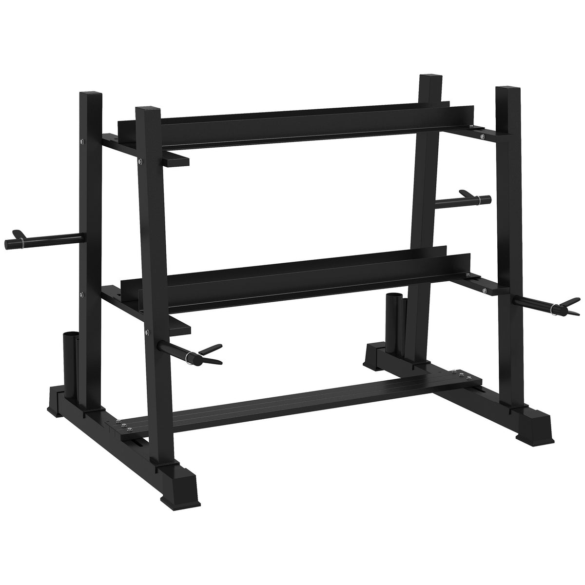 Dumbbell Stand 3 Levels Up To 200 Kg Steel Black 131X75X80 Cm