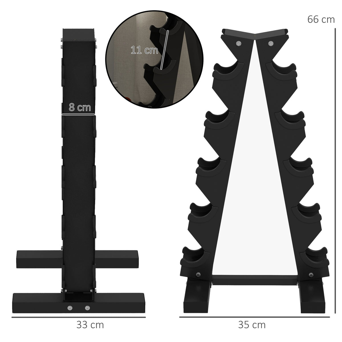 Dumbbell Stand, Dumbbell Rack For 10 Dumbbells, Dumbbell Rack With 5 Levels, Dumbbell Stand Can Hold Up To 100 Kg