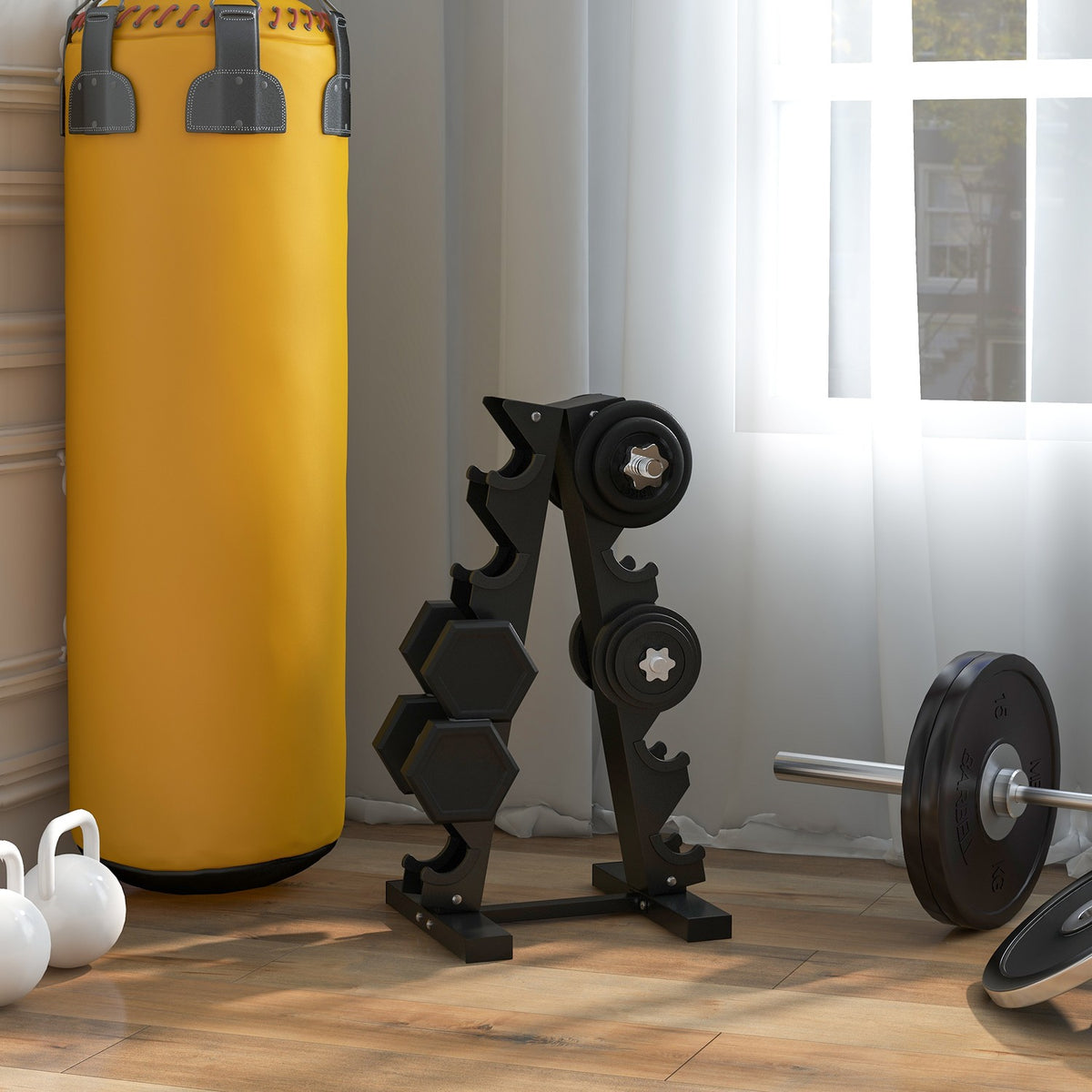 Dumbbell Stand, Dumbbell Rack For 10 Dumbbells, Dumbbell Rack With 5 Levels, Dumbbell Stand Can Hold Up To 100 Kg