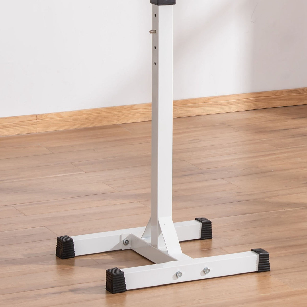 Dumbbell stand, set of 2, barbell rack, height-adjustable dumbbell rack with rubber foot caps, 105-160 cm, strength training, up to 150 kg