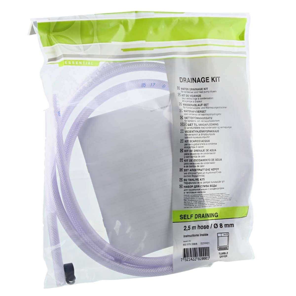 E2YH01 Condensate drain accessory set for tumble dryers