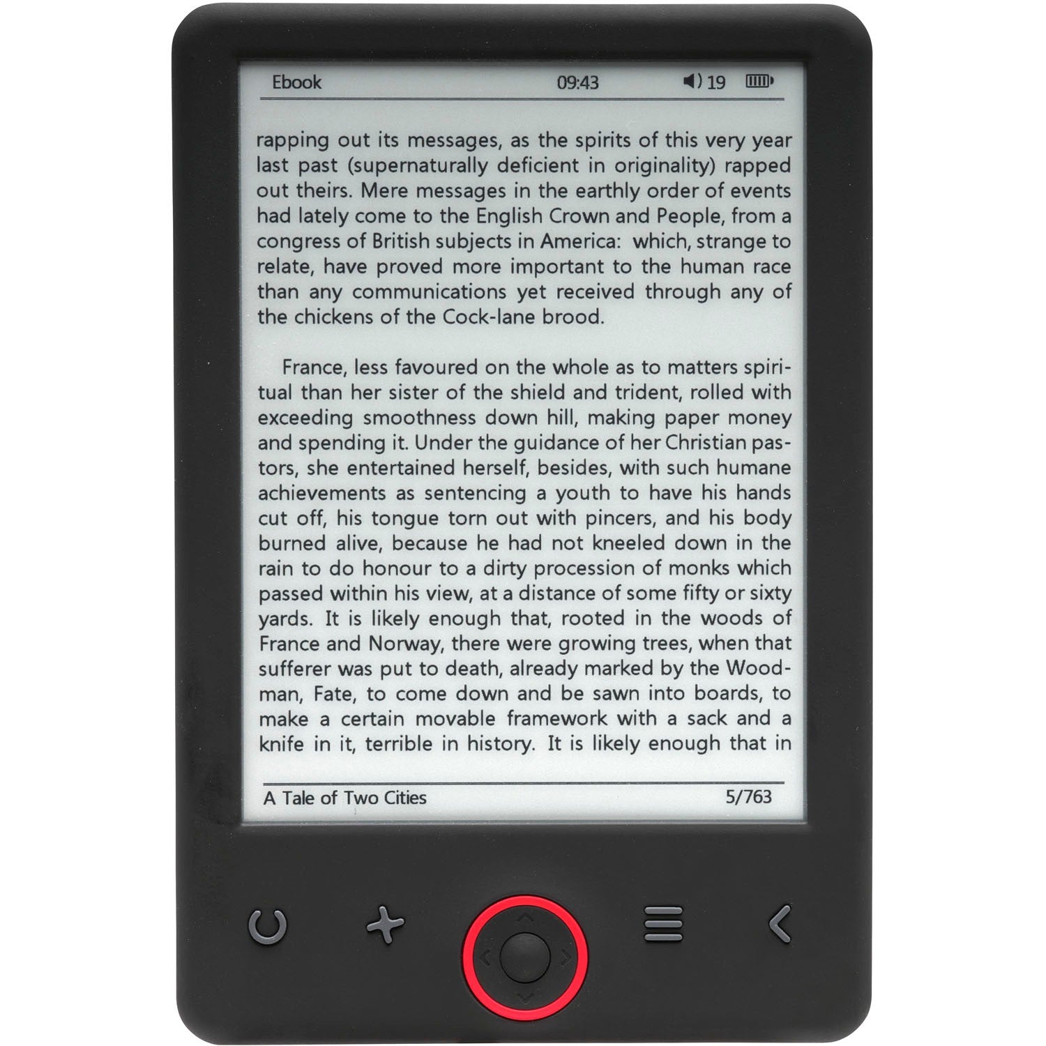 E-Ink eReader 6"" Display, 4GB Storage, 20h Battery